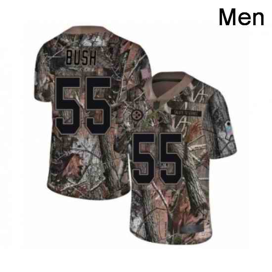 Mens Pittsburgh Steelers 55 Devin Bush Camo Rush Realtree Limited Football Jersey